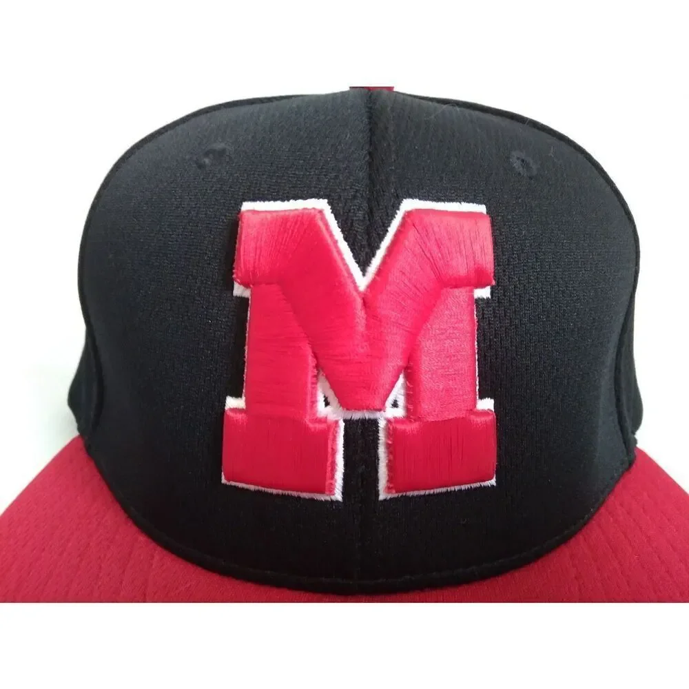 Richardson Red Black Dryve PTS 40 Marist Redhawk Embroidered Flex Fit Hat L XL